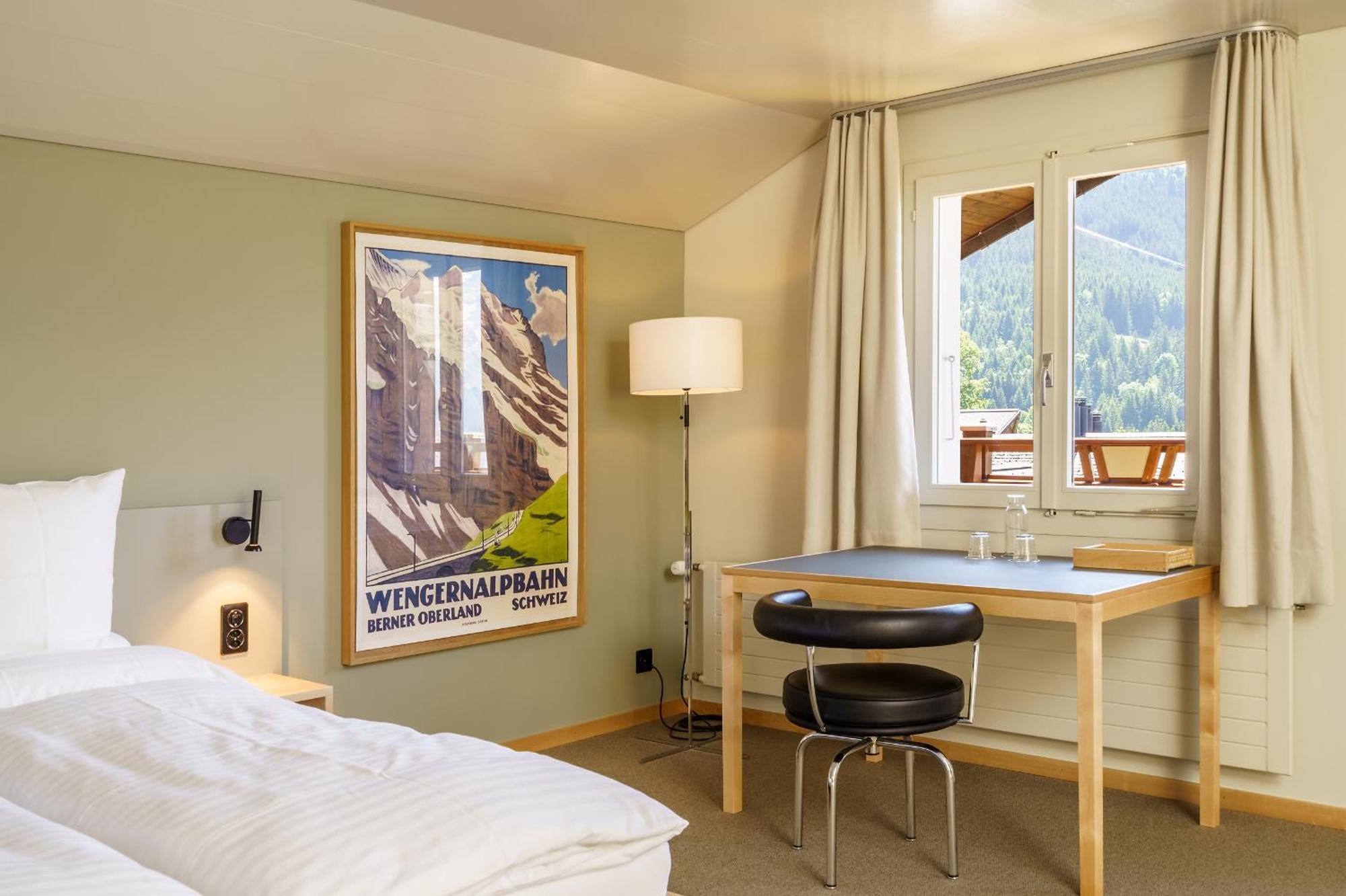 Hotel Alpenruhe - Vintage Design Hotel Wengen Cameră foto